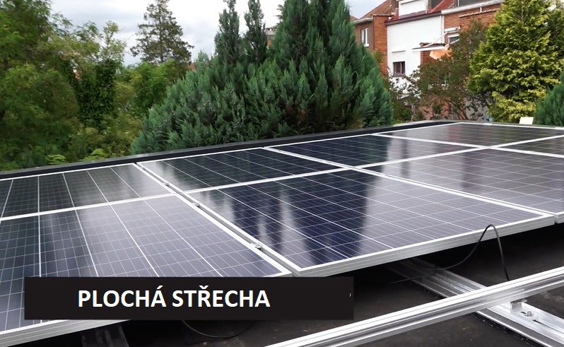 Solární panely na ploché střeše