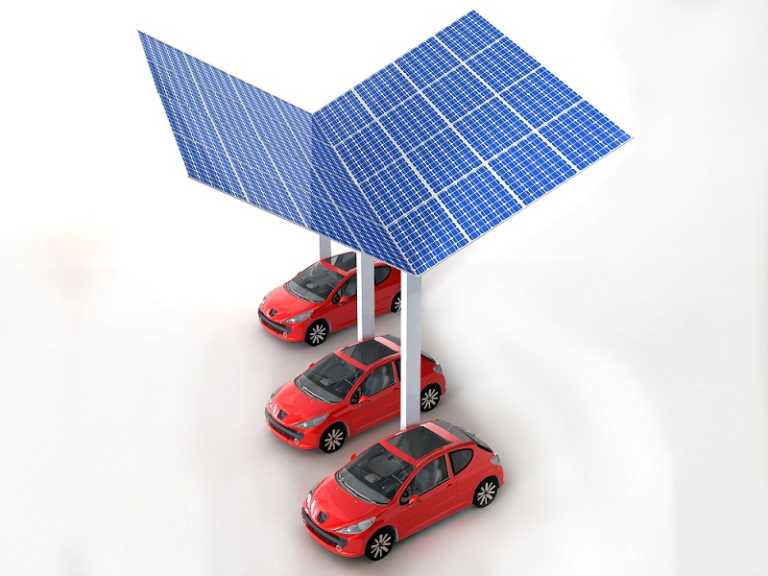 Nabíjení solárním panelem elektromobilu